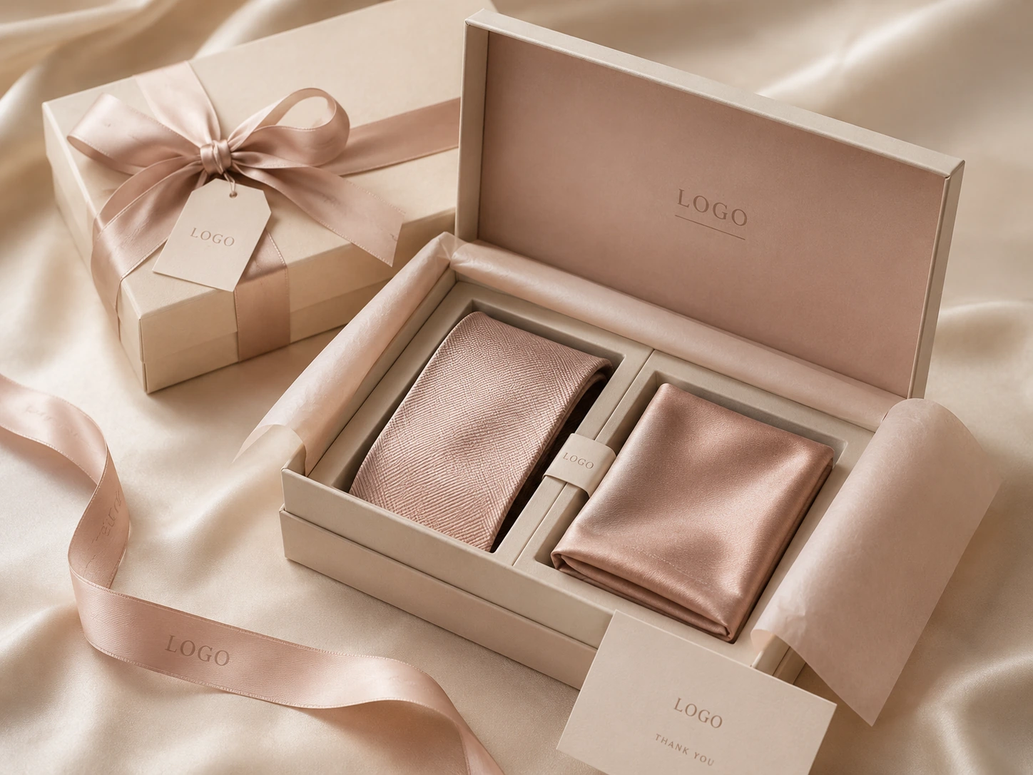 Silk Tie 27 Custom silk tie packaging with gift boxes, paper sleeves, and branded accessories for luxury products