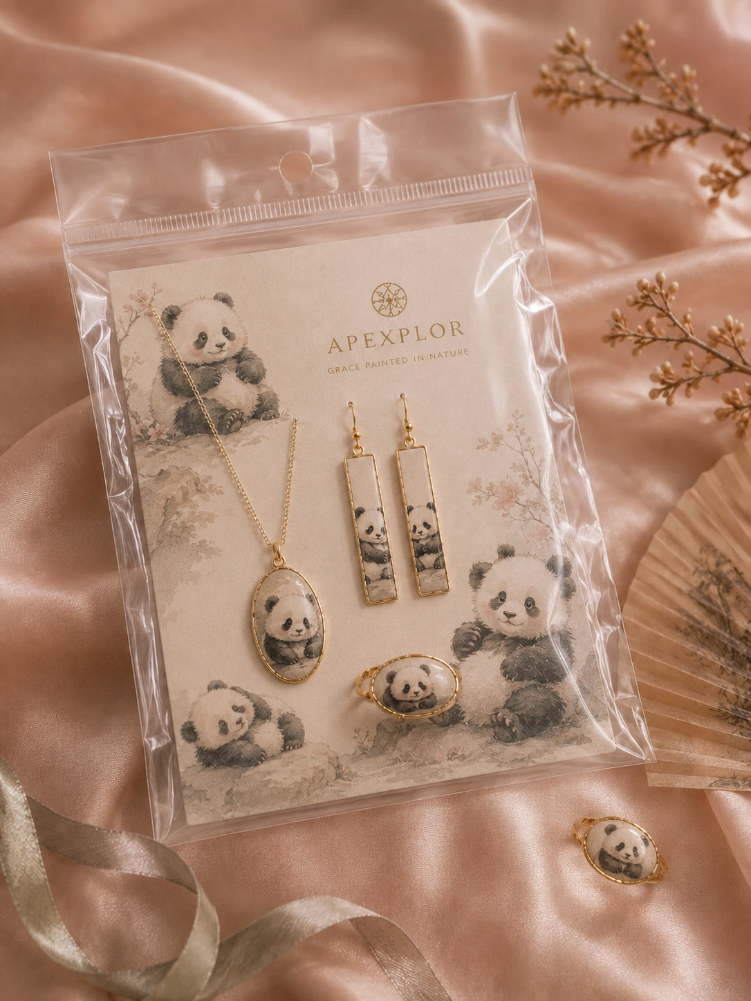 panda polybag jewelry packaging